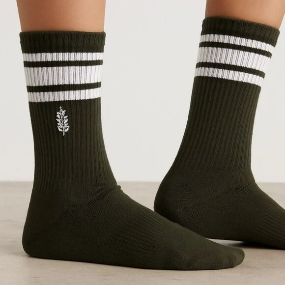NWT FP Movement Logo Stripe Black Tube Socks - Picture 2 of 7
